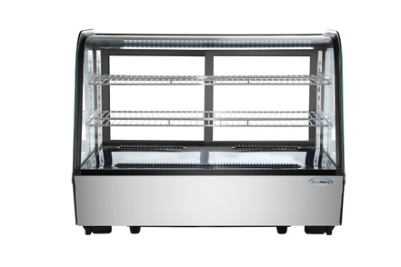Product image #7 for KoolMore Countertop Full-Service Refrigerated Display Case, Curved Glass, 5.6 Cu. Ft., Black/Silver