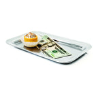 Thumbnail image #1 for Steelite DW Haber, Tabletop Accessories DW3509 Rectangular 18/10 Stainless Steel Serving Tray, 9" x 6"