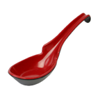 Thumbnail image #1 for Thunder Group 7100JBR Melamine Soba/Rice Spoon, 1 oz., 6-1/4" x 1-3/4", Two-Tone Red/Black Case of 60 Dozen