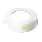 Thumbnail image #1 for TableCraft Products CB10 Dispenser ID Collar, Honey Mustard Imprint, White Plastic, Fits 48 oz Dispenser