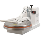Thumbnail image #1 for Dutchess Bakers DUT/DM-18 Manual Pizza Dough Press with Heated Upper Platen, Up to 18" Diameter