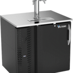 Thumbnail image #1 for Victory Refrigeration VDD36HC-B Direct Draw Beer Dispenser, 36"W, 1/2 Keg Capacity, 1 Tower with Dual Faucets, Black