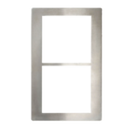 Thumbnail image #1 for G.E.T. 82720B2 Stainless Steel Tile with Two Square Cut-Outs, 21-11/16" x 13-1/4"