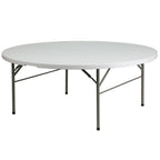 Thumbnail image #1 for Flash Furniture DAD-183RZ-GG Round Folding Table, 71-Inch Diameter, Molded Plastic Top