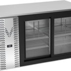 Thumbnail image #1 for Victory Refrigeration VBB58HC-GS-S 58-Inch Two-Section Back Bar Refrigerator, 2 Sliding Glass Doors, Stainless Steel