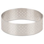 Thumbnail image #1 for JB Prince De Buyer M600 2.5 Perforated Stainless Steel Tart Ring, Round, 2-1/2" x 3/4"H