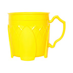 Thumbnail image #1 for Dinex Fenwick Brightcares DX5000B04 8 oz Air-Insulated Polypropylene Mug with Handle, Yellow
