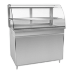 Thumbnail image #1 for RPI Industries Vienna VIHD3-20-R-CV-CC Full-Service Hot Display, 44-1/4"W, Curved Glass Front, Ceramic Glass Heating Plate