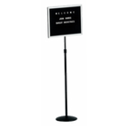 Thumbnail image #1 for AARCO Products SMD1218 Freestanding Letter Board, 18"W x 12"H, Adjustable 36"–66"H, Aluminum Frame, Black Felt