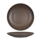 Thumbnail image #1 for Tuxton China Zion VNA-102 10-1/4" Round Coupe Porcelain Plate, Matte Brown 1 Dozen