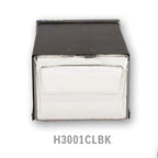 Thumbnail image #2 for CFS Brands H3001CLBK Countertop One-at-a-Time Napkin Dispenser, 300-Capacity, Clear Faceplate, Black Steel Body