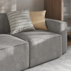 Thumbnail image #2 for Flash Furniture IS-IT2231-RC-GRY-GG Modular Sectional Sofa Right Side with Armrest, Padded Back and Seat Cushion, Gray