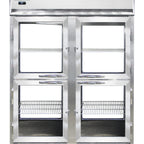 Thumbnail image #1 for Continental Refrigerator 2RENSSPTHD-GD-GD 57-Inch Two-Section Pass-Thru Reach-In Refrigerator, Self-Contained, Stainless Steel, Glass Doors