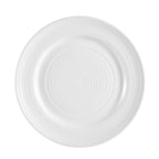 Thumbnail image #1 for CAC China Tango TGO-9 Porcelain Plate, 9-7/8-inch Round, Embossed Rim, Bone White Case of 2 Dozen