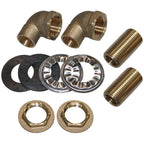 Thumbnail image #1 for AllPoints Foodservice Parts & Supplies 34217 Female Wall-Mount Faucet Installation Kit, 1/2 in MPT x 1/2 in Sweat 90° Elbows, 2 Each