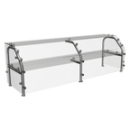 Thumbnail image #1 for Atlas Metal CSG-2B Single-Sided Full-Service Sneeze Guard, 36-1/8"W, Tempered Glass, Stainless Steel Frame