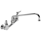 Thumbnail image #1 for AllPoints Foodservice Parts & Supplies 561119 Commercial Mop Sink Faucet, Wall Mount, 8" Centers, 12" Rigid Spout, Chrome-Plated Brass