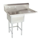 Thumbnail image #1 for Tarrison Products Ltd. TA-PS118R-KIT 1-Compartment Stainless Steel Sink, 39"W x 24"D x 45"H, 18" Right Drainboard, 18 Gauge