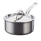 Thumbnail image #1 for Hestan Nanobond 60021 1.5 qt Stainless Steel and Aluminum Saucepan with Cover, Riveted Handle, Induction Ready