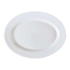 Thumbnail image #1 for G.E.T. Corona, Elegance PA1101937806 Porcelain Oval Platter, 15" x 11", Rolled Edge, Bright White Case of 6