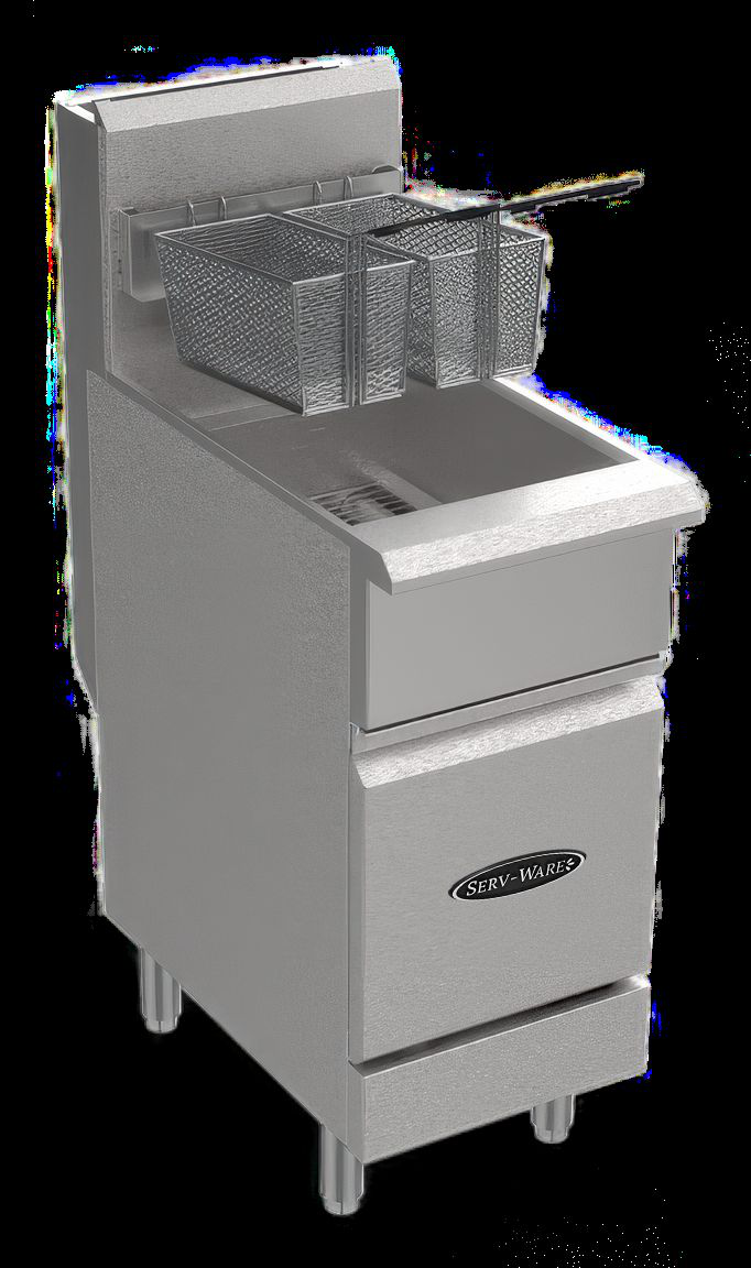 Product image #2 for Serv-Ware 40 lb Liquid Propane 3-Burner Gas Floor Fryer