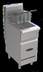 Thumbnail image #2 for Serv-Ware 40 lb Liquid Propane 3-Burner Gas Floor Fryer