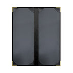 Thumbnail image #2 for Risch Seville SEVDX-2V 4.25X11 Double-Fold 2-View Hardback Faux-Leather Menu Cover, 4-1/4 x 11-Inch Case of 25