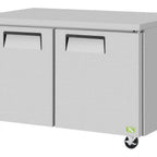 Thumbnail image #1 for Refrigeration X XUF-60-N Two-Section Undercounter Freezer, 60-1/4"W, 2 Solid Doors, Stainless Steel & Aluminum Exterior