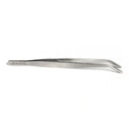 Thumbnail image #1 for Browne USA Foodservice 57515 Precision Tongs, 8"L, Curved, Serrated Tip, Stainless Steel
