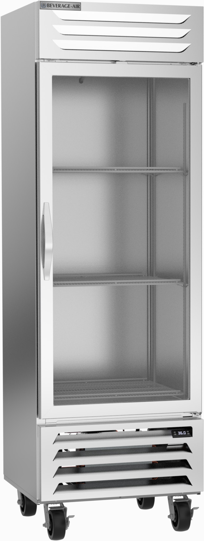 Product image #6 for Beverage-Air Vista® Series One-Section Reach-In Display Refrigerator, Hinged Glass Door, 19.08 Cu. Ft., Bottom-Mounted Self-Contained, R290