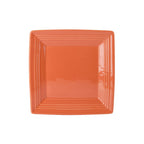 Thumbnail image #1 for Tuxton China Concentrix CPH-0845 Square Ceramic Plate, 8-1/2", Wide Rim, Papaya 1 Dozen