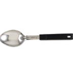 Thumbnail image #1 for Alegacy Foodservice Products 5770 15-Inch Solid Stainless Steel Serving Spoon with Grooved Black Plastic Handle Case of 12