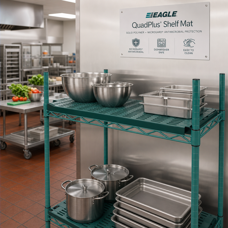 Product image #2 for Eagle QuadPlus 60 x 18 Inch Solid Polymer Shelf Mat with MicroGard Antimicrobial Protection