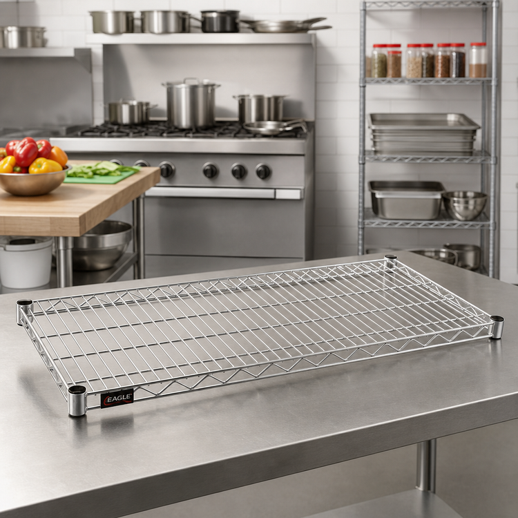 Product image #2 for Eagle Group QuadTruss 36 in. W x 24 in. D Stainless Steel Wire Shelf