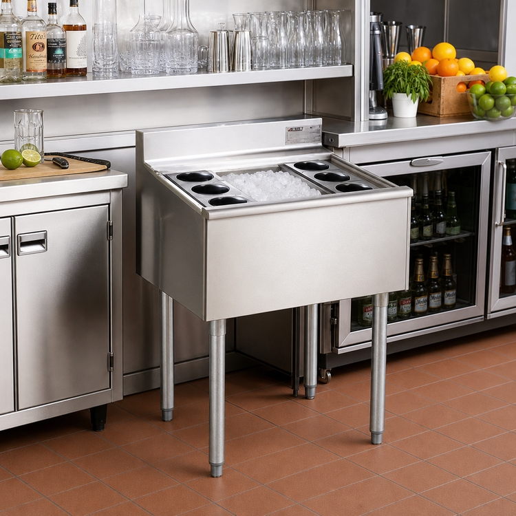 Product image #2 for Eagle 1800 Series Modular Underbar Cocktail Unit, 24 x 20 x 33-1/2 Inches, 63 lb Ice Capacity