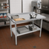 Thumbnail image #2 for John Boos Stallion 72-Inch x 18-Inch Economy Stainless Steel Top Work Table with Rear Riser and Undershelf