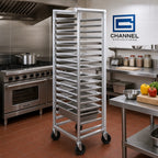 Thumbnail image #2 for Channel Manufacturing ETPR-5E3 36-Inch End-Load Aluminum Steam Table Pan Rack, 5-Pan, for 12 x 20 Pans