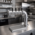 Thumbnail image #3 for Glastender Countertop Pipe Cantilever Draft Dispensing Tower with 4 Stainless Steel Faucets, Air-Cooled