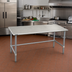 Thumbnail image #2 for Eagle Spec-Master Flat Top Work Table, 84 Inch x 36 Inch, 304 Stainless Steel Top, Galvanized Tubular Base