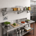 Thumbnail image #2 for Advance Tabco 72-Inch x 21-Inch Heavy Duty Slotted Stainless Steel Wall Shelf