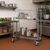 Thumbnail image #2 for Quantum Mobile Wire Shelving Cart with Flat and Slanted Shelves, 48 x 24 x 40 Inches, Chrome Plated