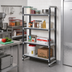 Thumbnail image #2 for Cambro Camshelving Elements XTRA 4-Tier Solid Stationary Starter Polymer Shelving Unit, 24 x 21 x 64 Inch, Speckled Gray