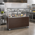 Thumbnail image #2 for Vollrath 2-Series Affordable Portable 60-Inch Open Storage Utility Station with Buffet Breath Guard, Walnut Woodgrain