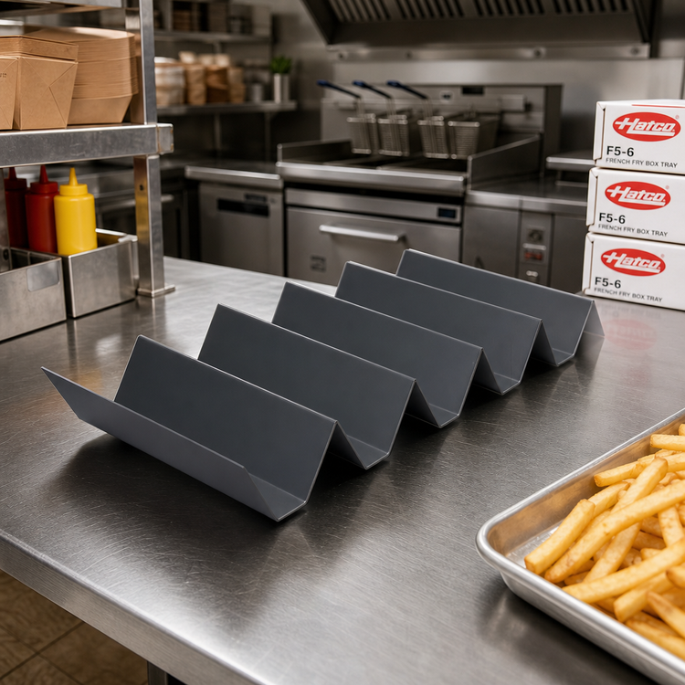 Product image #2 for Hatco 5-Pleat Hard Coated French Fry Box Tray