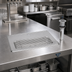 Thumbnail image #2 for T&S Brass 18 Gauge Stainless Steel Drop-In Drip Pan with Grid and 1-1/4 Inch Drain