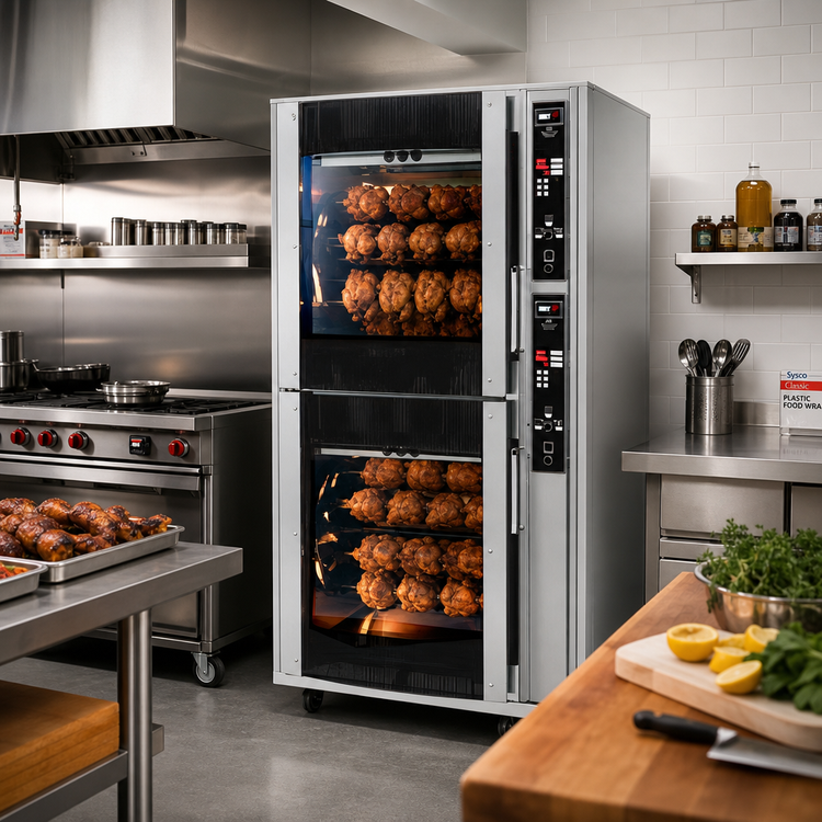 Product image #2 for BKI VGG-16-C Double-Deck Electric Rotisserie Oven with 80 Chicken Capacity