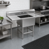 Thumbnail image #2 for Eagle Group Spec-Master FN Series One-Compartment Sink with 24-Inch Left Drainboard, 14-Gauge Stainless Steel, 47-1/2 Inch Wide