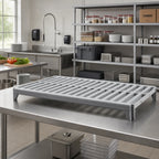 Thumbnail image #3 for Cambro Camshelving® Premium CPSK2172V1480 Vented Polymer Shelf Kit, 21 x 72 Inches, Speckled Gray