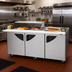 Thumbnail image #3 for Turbo Air Super Deluxe 72-5/8 Inch 3-Section Sandwich/Salad Mega Prep & Work Station with Slide-Back Lid, 15-Pan Capacity