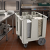 Thumbnail image #3 for Cambro Versa 4-Column Dish Caddy for 11-1/4 Inch Round or 9-1/2 Inch Square Plates, Speckled Gray